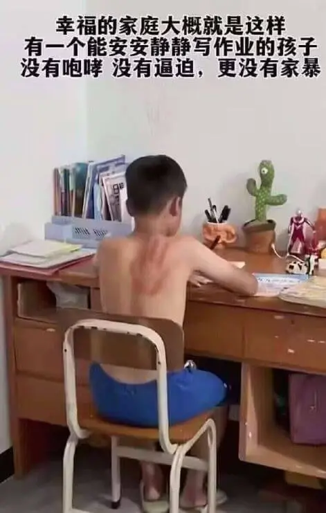 幸福的家庭大概就是这样，有一个能安安静静写作业的孩子，没有咆