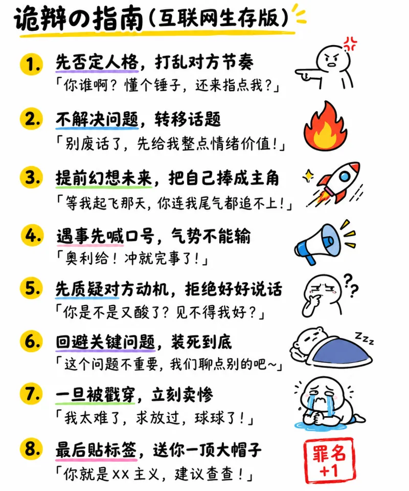 诡辩の指南（互联网生存版）1.先否定人格，打乱对方节奏「你谁