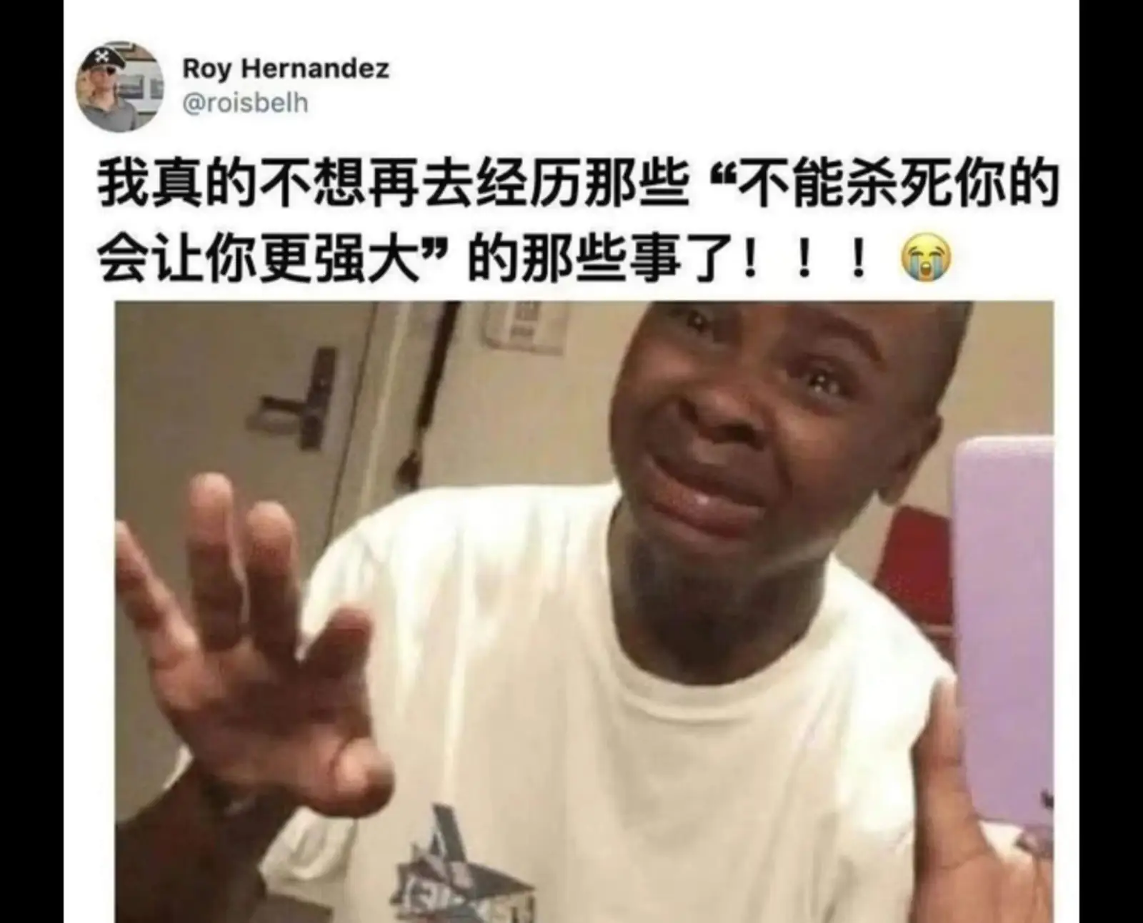 RoyHernandez@roisbelh我真的不想再去经历