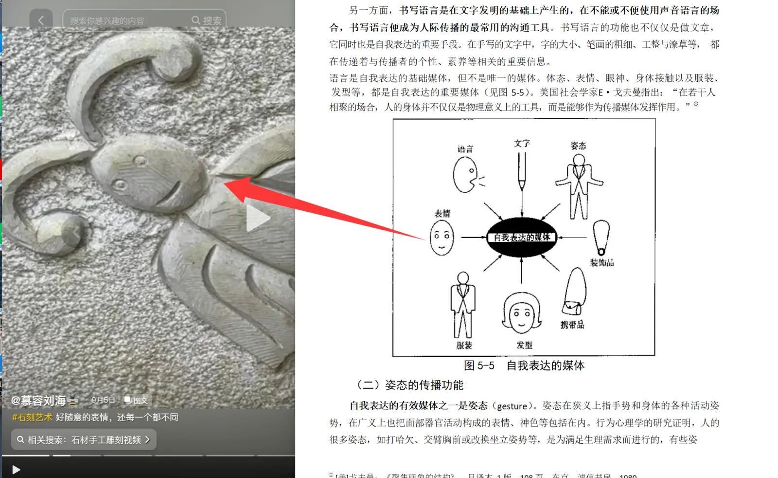 我刷到这个视频，和书上的插图好像啊哈哈哈哈怎么这么好笑