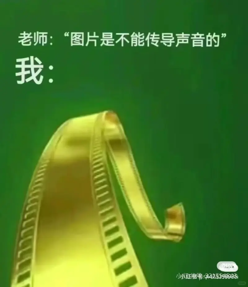 老师：“图片是不能传导声音的我：小红席号：447529998