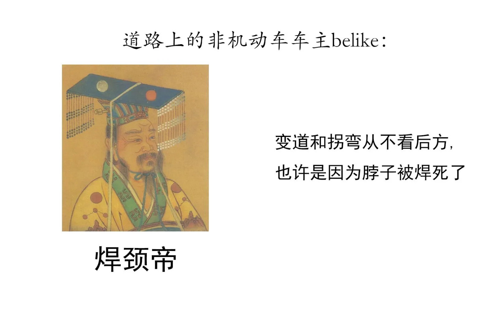 记录一下路上遇到的各种非机动车车主