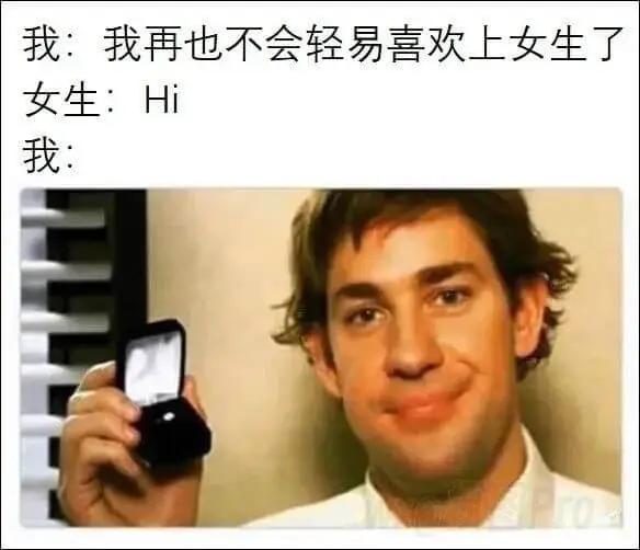 我:我再也不会轻易喜欢上女生了女生:Hi我: