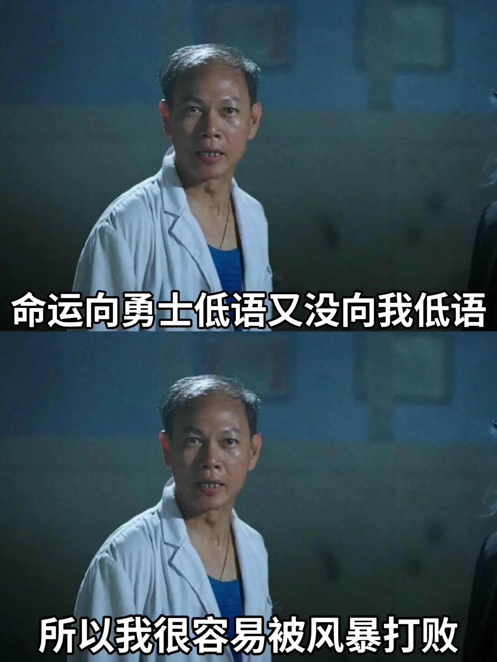 命运向勇士低语，又没向我低语，所以我很容易被风暴打败。