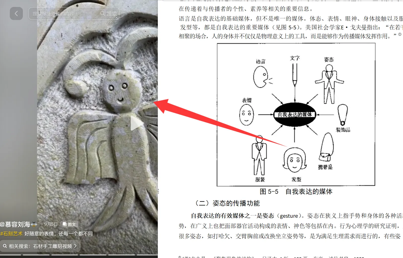 我刷到这个视频，和书上的插图好像啊哈哈哈哈怎么这么好笑