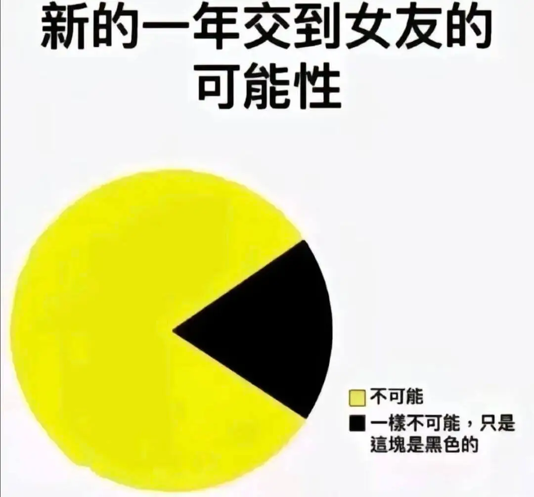 新的一年交到女友的可能性不可能一丁点不可能，只是玫瑰是黑色的