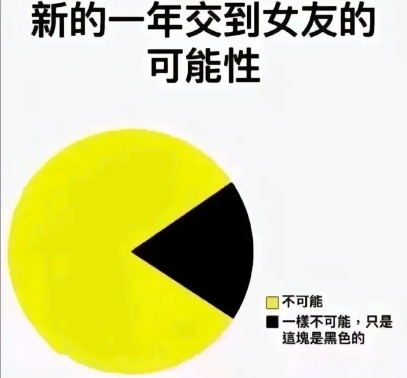 新的一年交到女友的可能性不可能一丁点不可能，只是玫瑰是黑色的