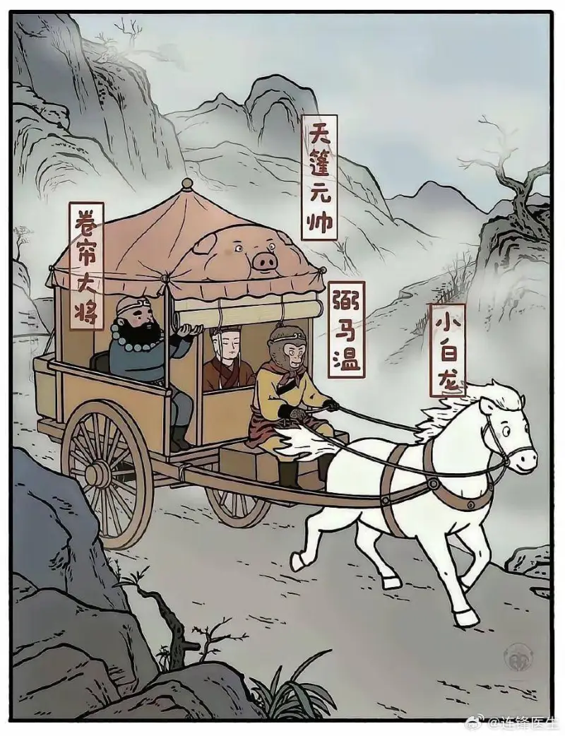 天篷元帅卷帘大将齐天大圣小白龙