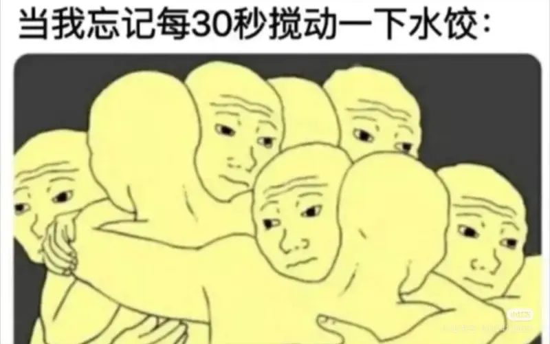 当我忘记每30秒搅动一下水饺:小红书