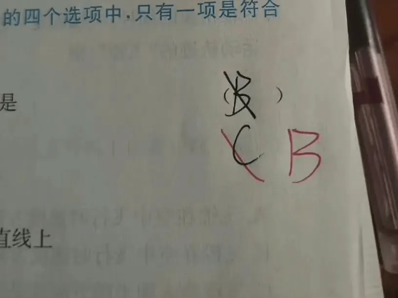 的四个选项中，只有一项是符合是直线上