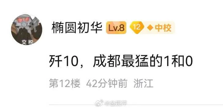 椭圆初华Lv.8中校歼10，成都最猛的1和0第12楼42分钟