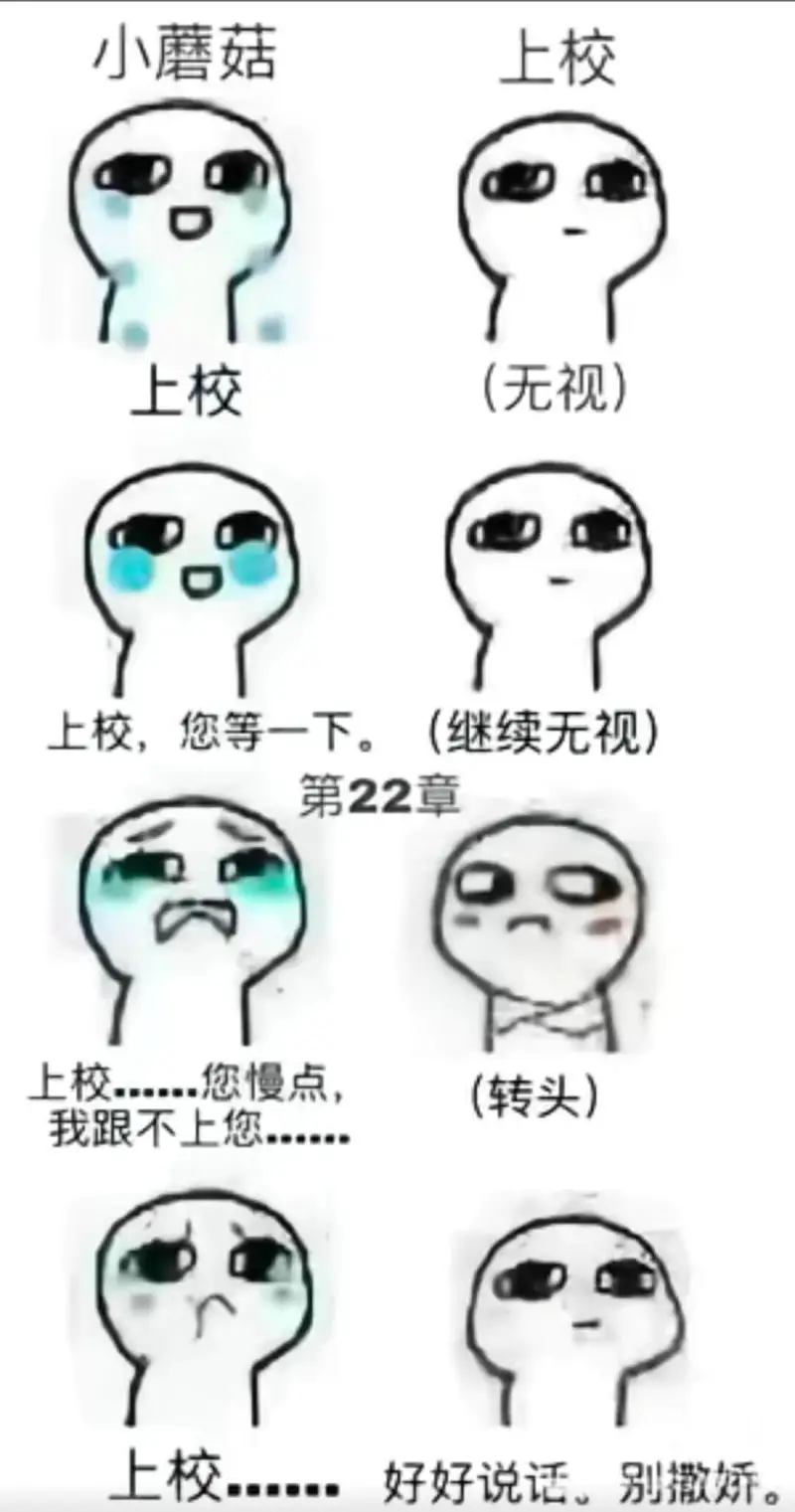 小蘑菇上校上校（无视）上校，您等一下。（（继续无视）第22章