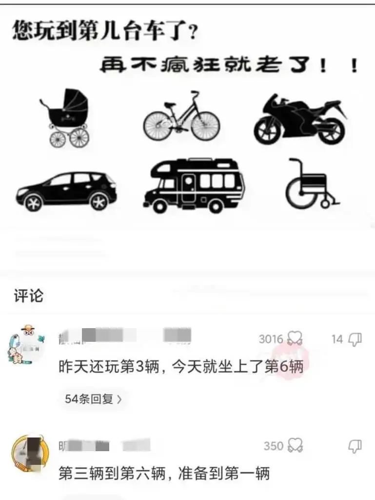 您玩到第几台车了？再不廣狂就老了！评论301614昨天还玩第