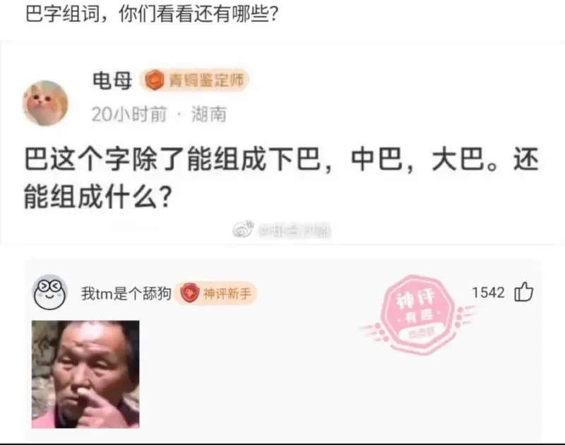 巴字组词，你们看看还有哪些？电母青铜鉴定师20小时前·湖南巴