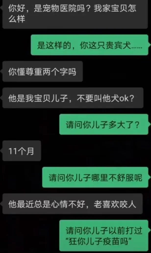 你好，是宠物医院吗？我家宝贝怎么样？是这样的，你这只贵宾犬…