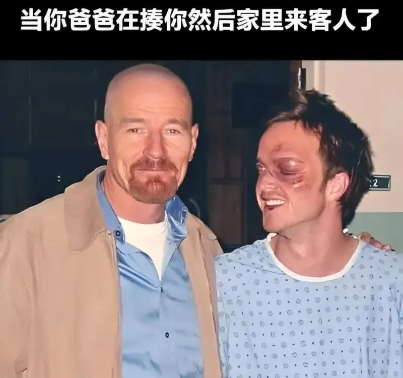 当你爸爸在揍你然后家里来客人了