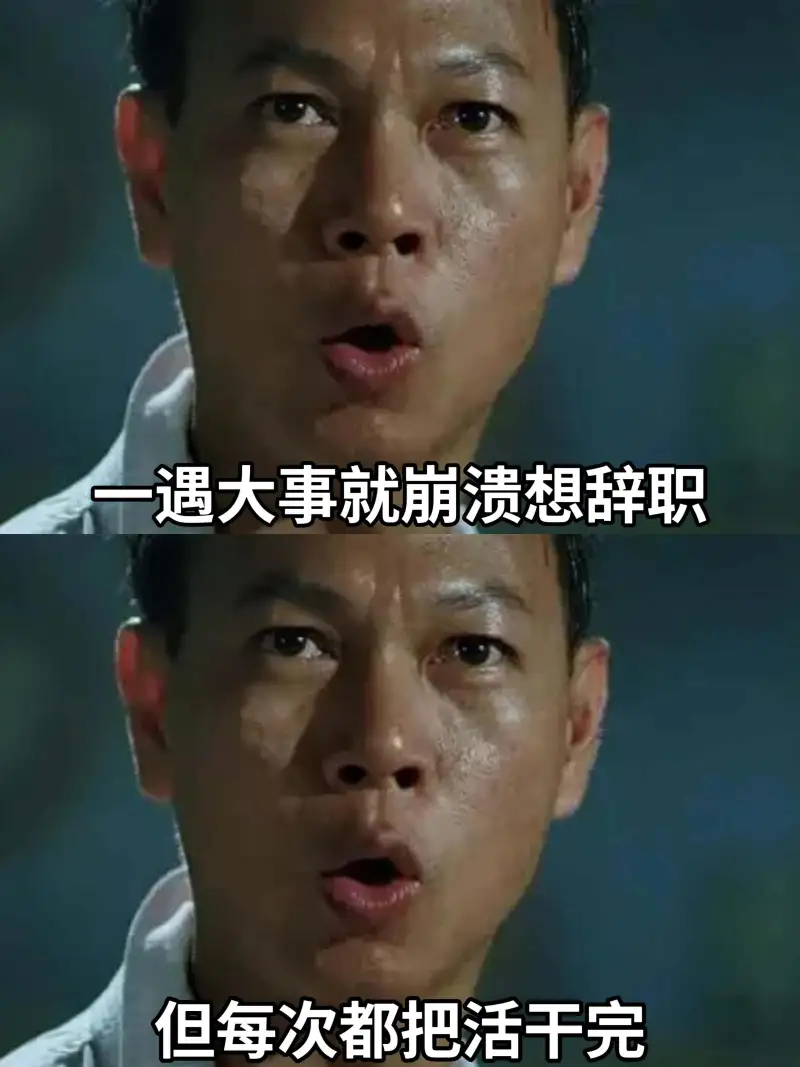 一遇大事就崩溃，想辞职。但每次都把活干完。